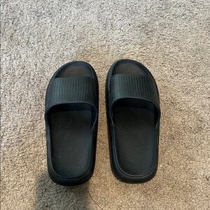 Black Slide Sandals
